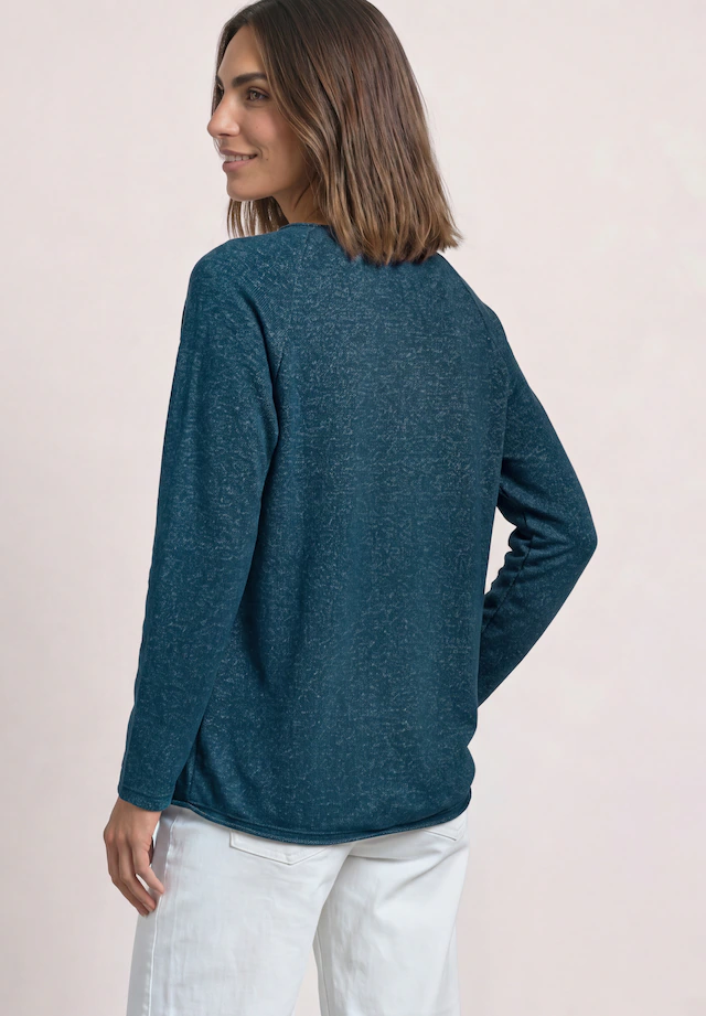 STREET ONE Langarmshirt aus softem Materialmix