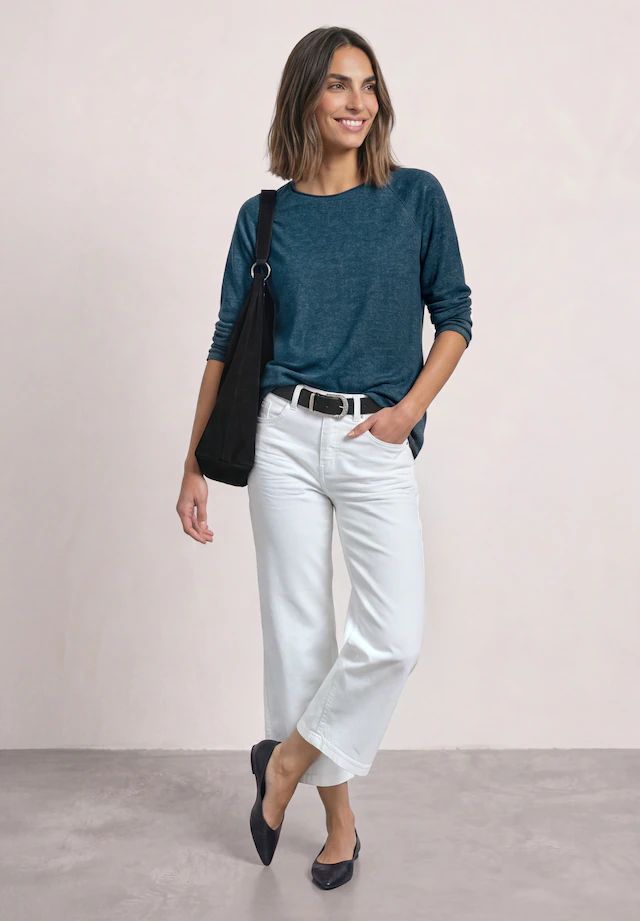 STREET ONE Langarmshirt aus softem Materialmix