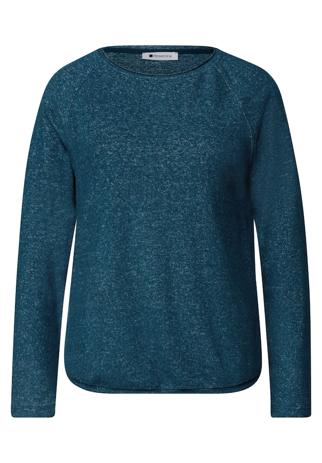STREET ONE Langarmshirt aus softem Materialmix