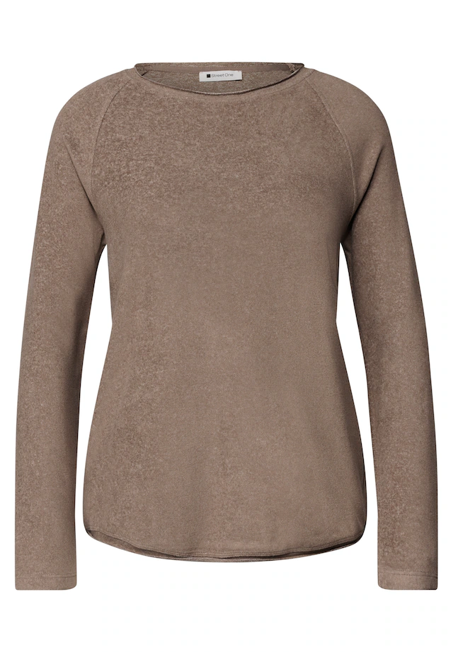 STREET ONE Langarmshirt aus softem Materialmix