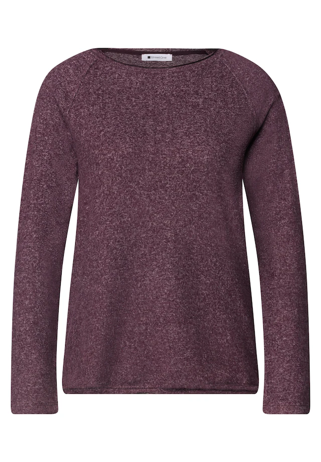 STREET ONE Langarmshirt aus softem Materialmix