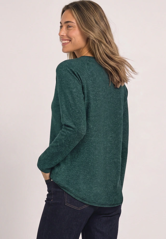 STREET ONE Langarmshirt aus softem Materialmix