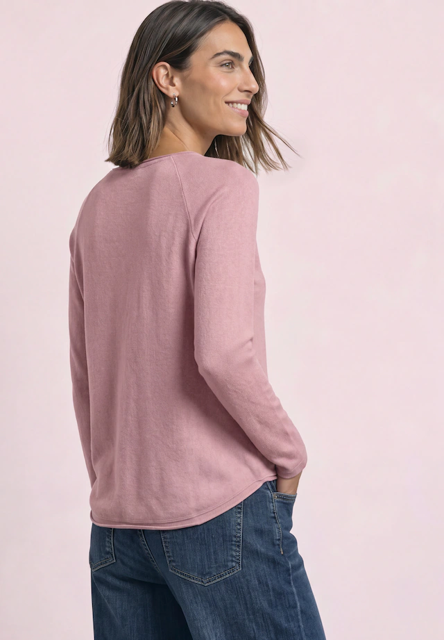 STREET ONE Langarmshirt aus softem Materialmix
