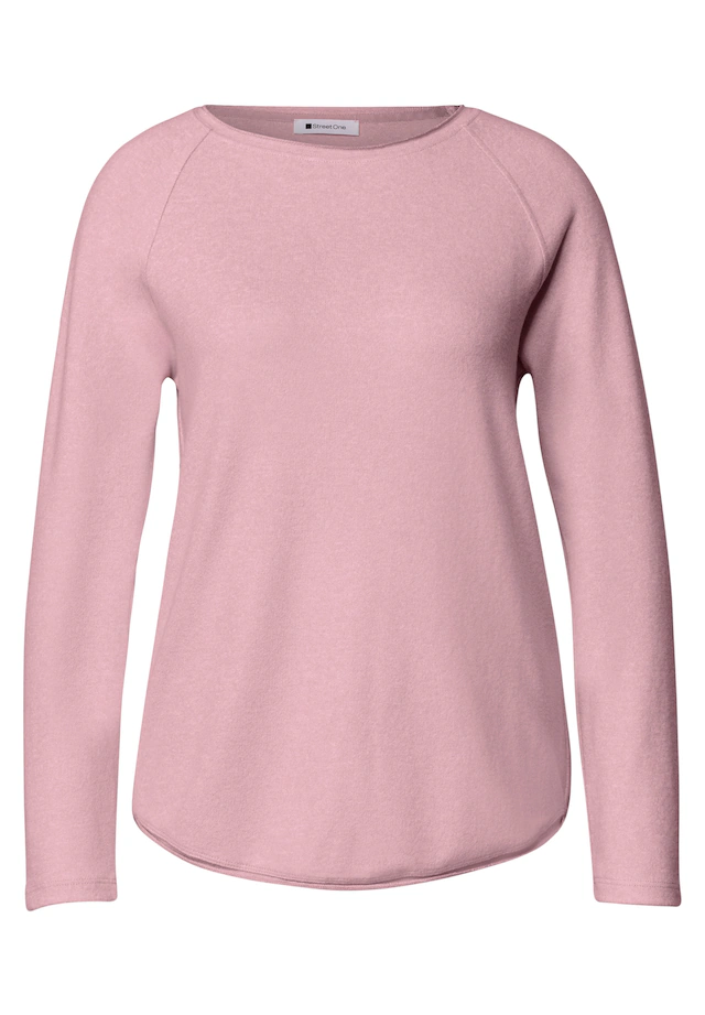STREET ONE Langarmshirt aus softem Materialmix