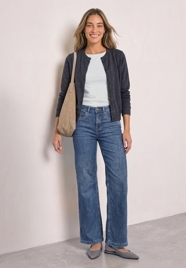 STREET ONE Cardigan aus softem Materialmix