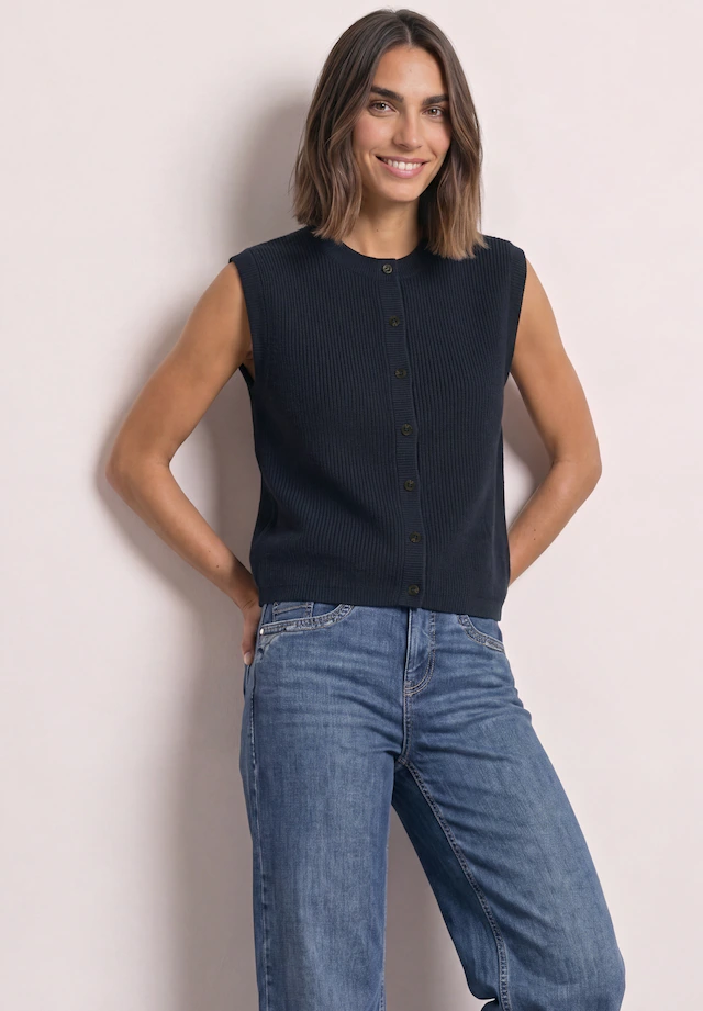 STREET ONE Kurzweste aus softem Materialmix