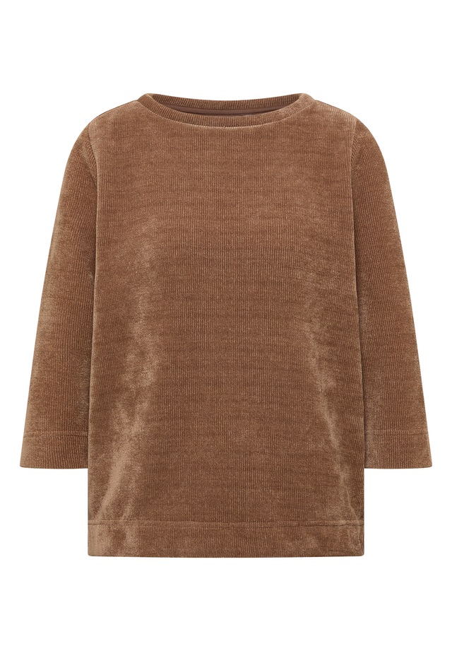 Cecil 3/4-Arm-Shirt aus Cord mit Boat Neck