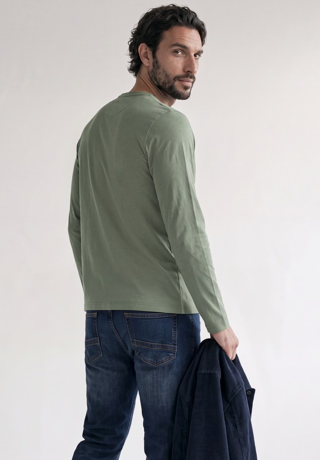 STREET ONE MEN Langarmshirt aus reiner Baumwolle