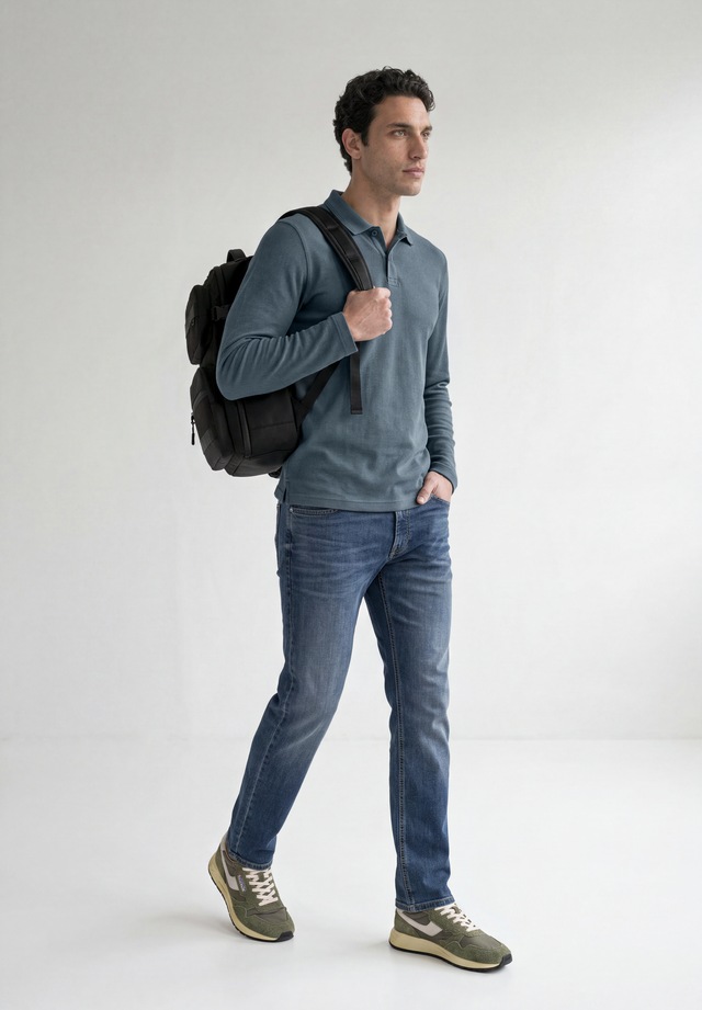 STREET ONE MEN Poloshirt im soften Baumwoll-Mix