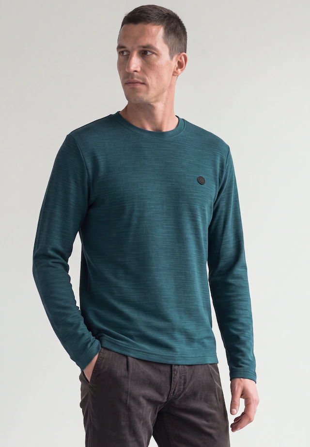 STREET ONE MEN Langarmshirt im soften Baumwoll-Mix