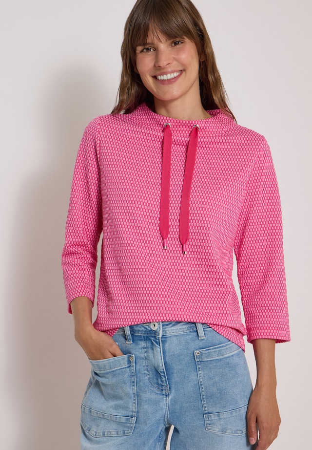 Cecil 3/4-Arm-Shirt aus softem Materialmix