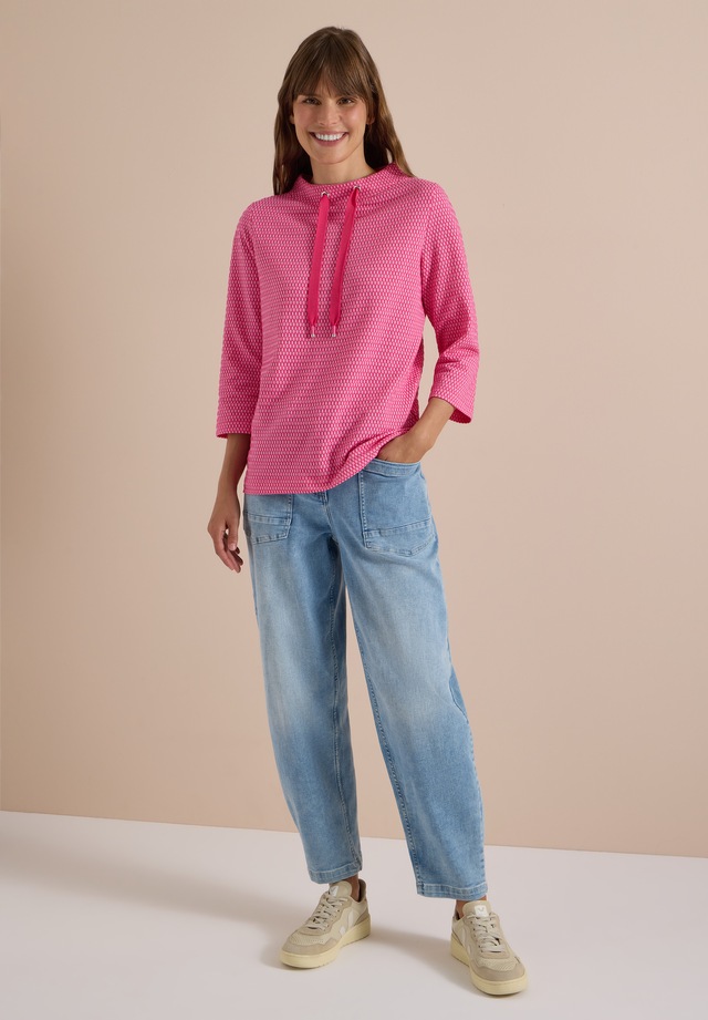 Cecil 3/4-Arm-Shirt aus softem Materialmix