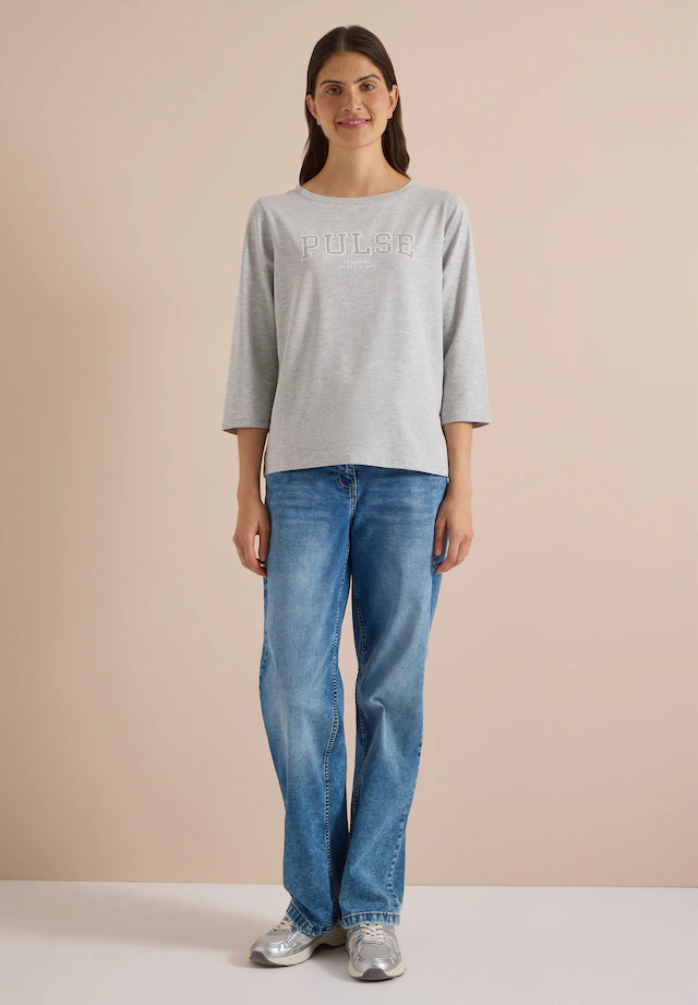 Cecil 3/4-Arm-Shirt aus softem Materialmix