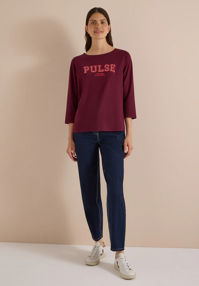 Cecil 3/4-Arm-Shirt aus softem Materialmix