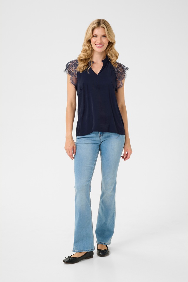 Cream Kurzarmbluse »Damen Bluse kurzarm CRNola«