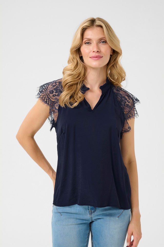 Cream Kurzarmbluse »Damen Bluse kurzarm CRNola«