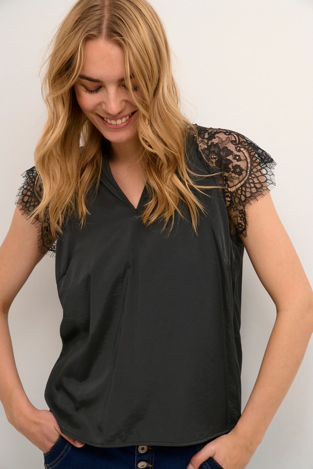 Cream Kurzarmbluse »Damen Bluse kurzarm CRNola«