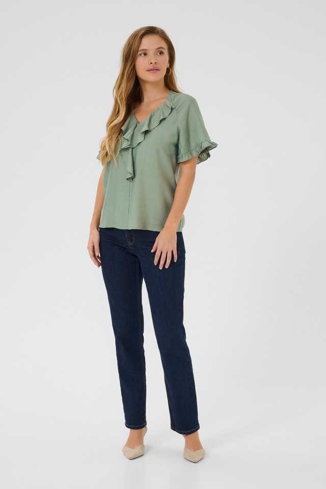 KAFFE Kurzarmbluse »Damen Bluse kurzarm KAmariana«