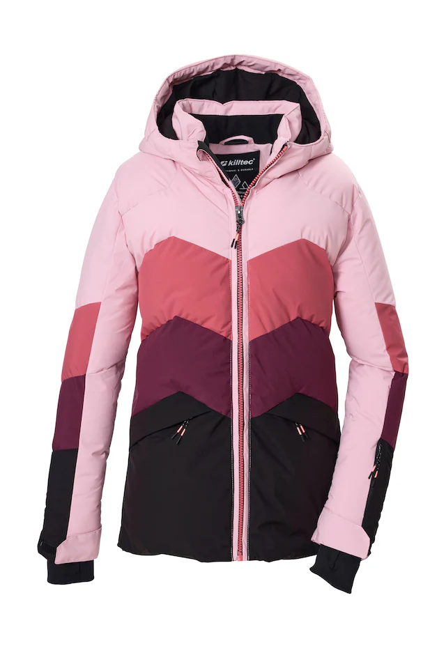 Killtec Skijacke »KSW 195 GRLS SKI JCKT« Winddichte, wasserabweisende Kinder-Ski-Steppjacke mit Schneefang