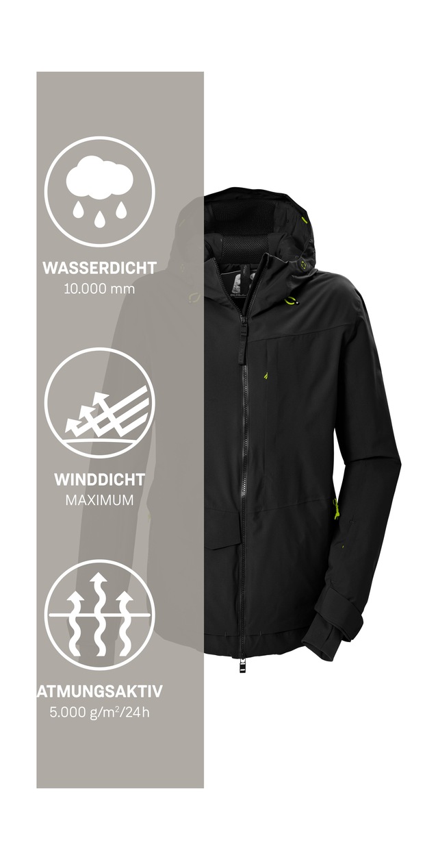 Killtec Skijacke »KSW 72 MN SKI JCKT« Trendige, wasserdichte Skijacke mit verschweißten Nähten
