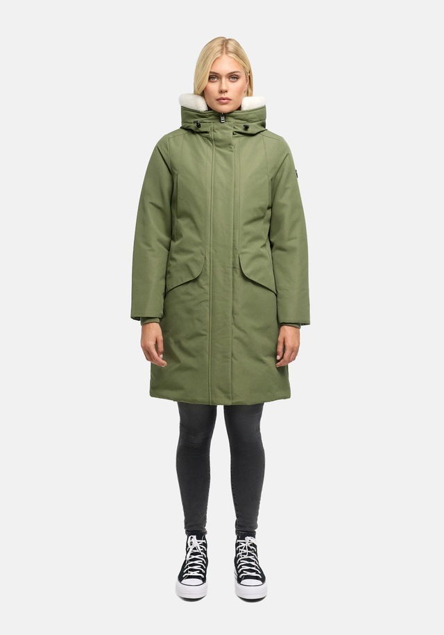 Navahoo Wintermantel »Bibber-Beauty 14« Warmer Damen Parka mit Tailenzugband