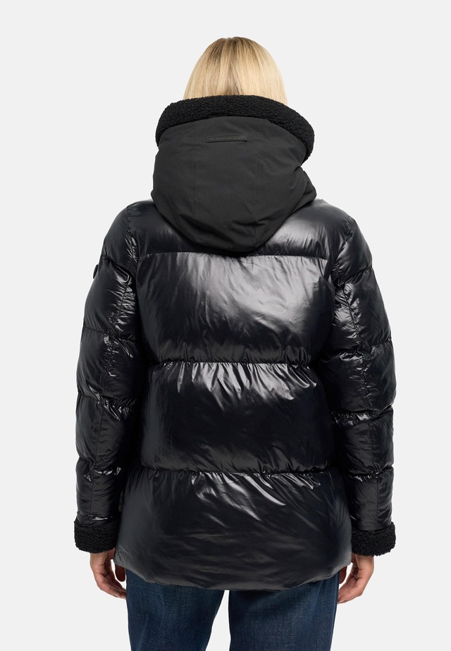 Navahoo Winterjacke »Herzschmelz 14« mit Kapuze Warme Damen Jacke mit Teddy-Kunstfell Details