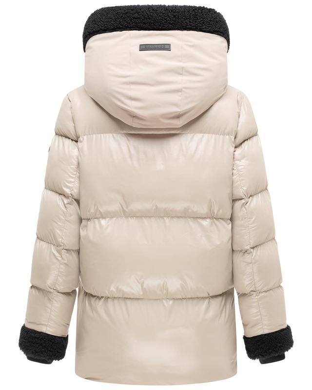 Navahoo Winterjacke »Herzschmelz 14« mit Kapuze Warme Damen Jacke mit Teddy-Kunstfell Details