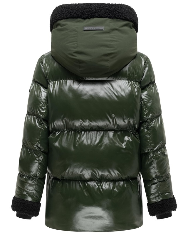 Navahoo Winterjacke »Herzschmelz 14« mit Kapuze Warme Damen Jacke mit Teddy-Kunstfell Details