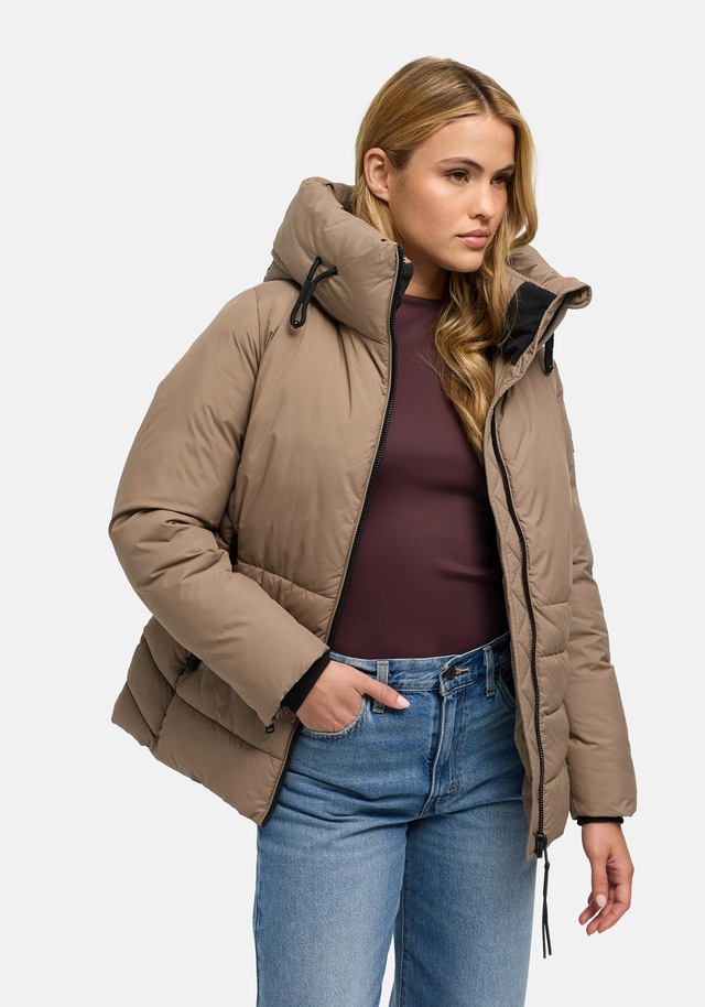 Navahoo Outdoorjacke »Waldengel XIV« mit Kapuze Damen Winter Steppjacke mit Kapuze und Kordelzug