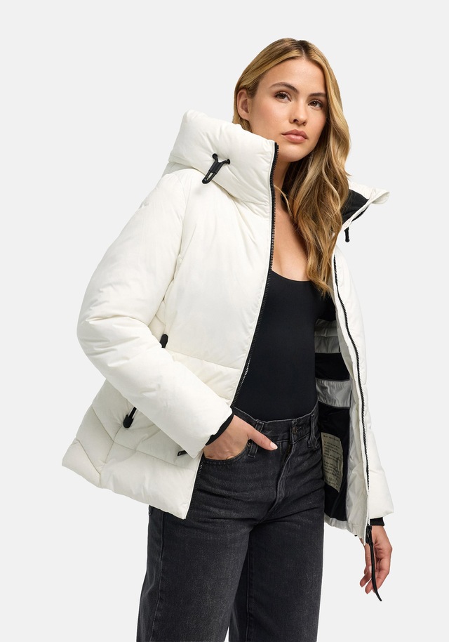 Navahoo Outdoorjacke »Waldengel XIV« mit Kapuze Damen Winter Steppjacke mit Kapuze und Kordelzug