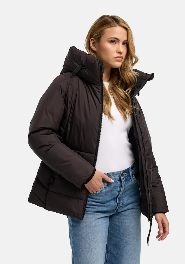 Navahoo Outdoorjacke »Waldengel XIV« mit Kapuze Damen Winter Steppjacke mit Kapuze und Kordelzug