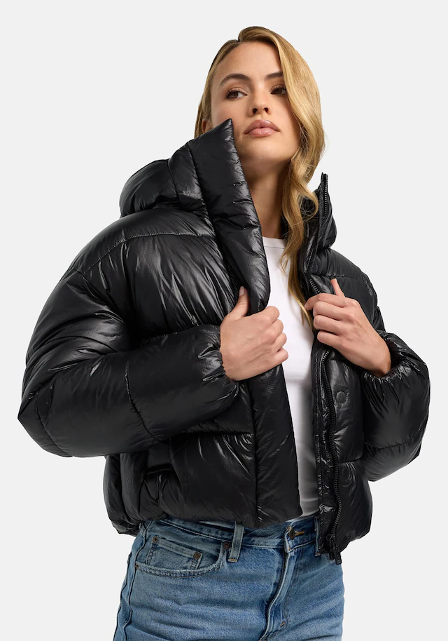 Navahoo Outdoorjacke »Polar-Unit 14« mit Kapuze Damen Steppjacke mit abnehmbarer Kapuze