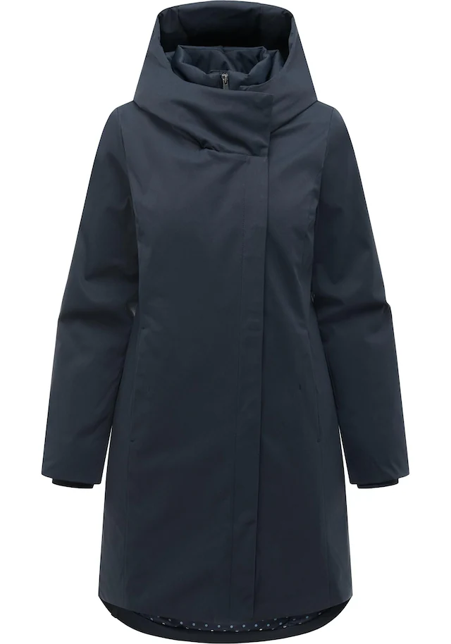 Ragwear Kurzmantel »Pavleen Y« Griffiger Damen Mantel mit hohem Kragen