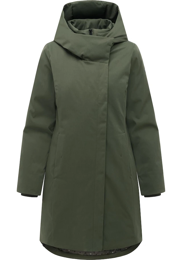 Ragwear Kurzmantel »Pavleen Y« Griffiger Damen Mantel mit hohem Kragen