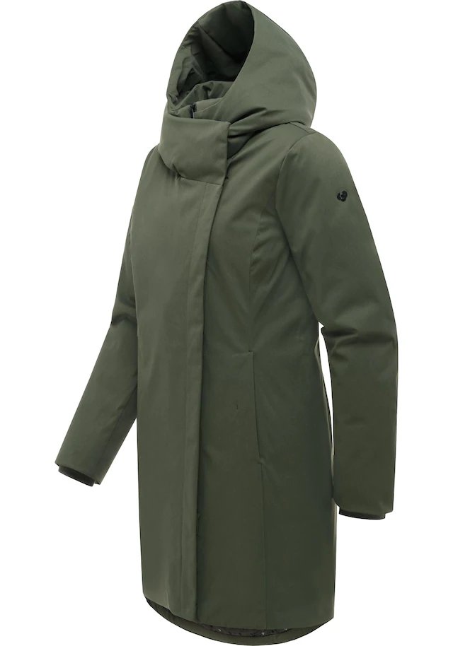 Ragwear Kurzmantel »Pavleen Y« Griffiger Damen Mantel mit hohem Kragen