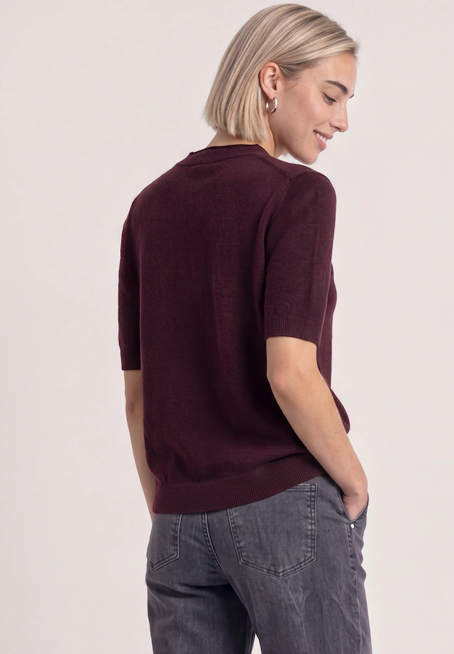 STREET ONE Kurzarmpullover mit Stehkragen