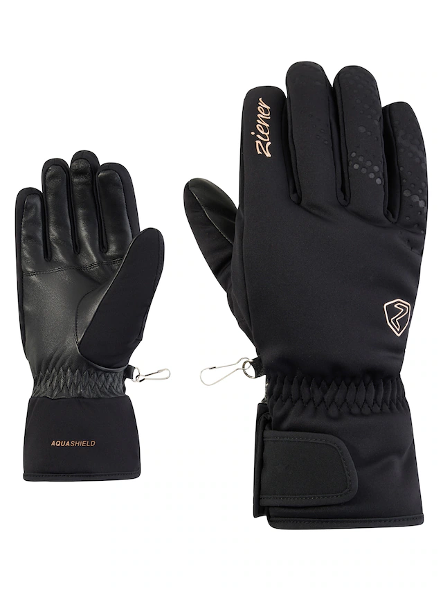 Ziener Skihandschuhe »KEHNIA-Z AQUASHIELD® PrimaLoft® DAMEN« wasser- und winddicht, atmungsaktiv, extra warm, Lederinnenhand, weich