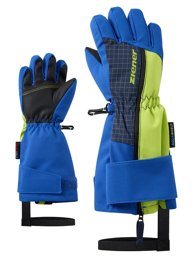 Ziener Skihandschuhe »LIEKE-Z AQUASHIELD® KINDER« warm,wasser- und windddicht, atmungsaktiv, extra langer Reißverschluss