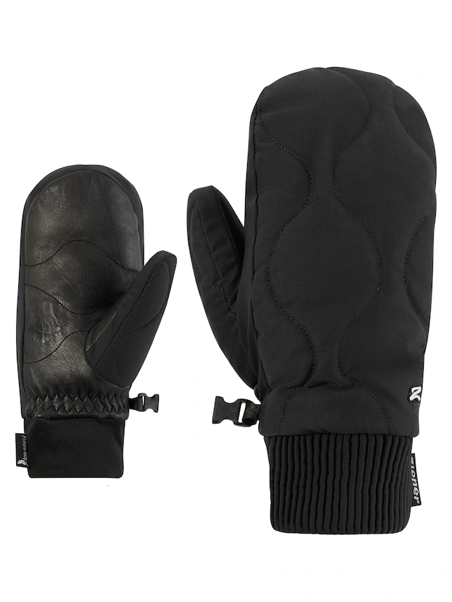 Ziener Fäustlinge »KYMARA-Z AQUASHIELD® DAUNENFÜTTERUNG DAMEN« wasserdicht, winddicht, atmungsaktiv, extra warm, Lederinnenhand