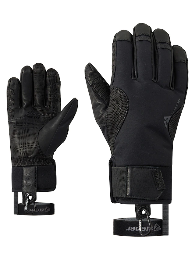 Ziener Skihandschuhe »LATEMARSPITZE-Z AQUASHIELD®« wasserdicht, winddicht, Wollwattierung, taktile Lederinnenhand