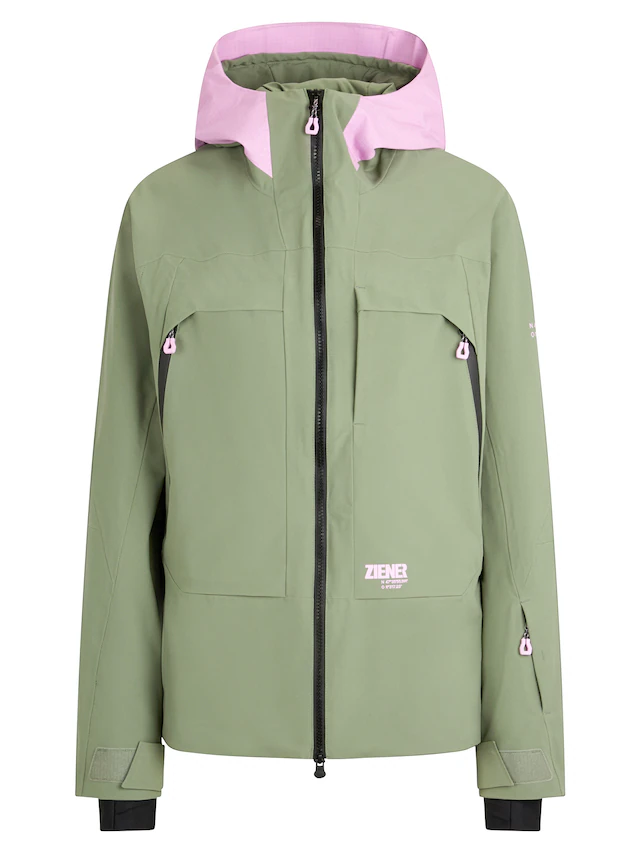 Ziener Skijacke »RAFINA-Z AQUASHIELD® DAMEN« wasser- u. winddicht, atmungsaktiv, unwattiert, Innenfutter aus Wolle