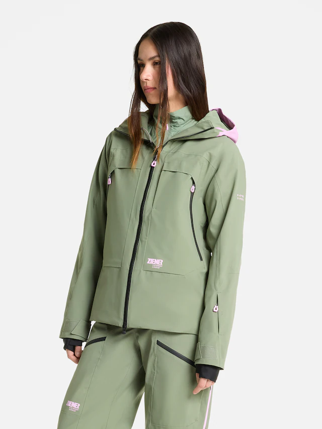 Ziener Skijacke »RAFINA-Z AQUASHIELD® DAMEN« wasser- u. winddicht, atmungsaktiv, unwattiert, Innenfutter aus Wolle