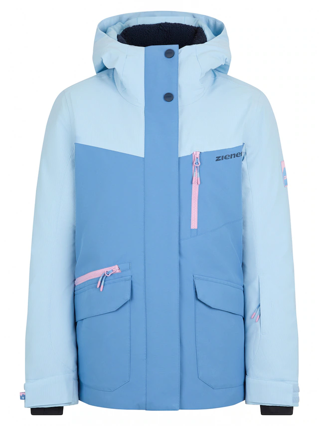 Ziener Skijacke »AKONIA-Z AQUASHIELD® MÄDCHEN« wasser- u. winddicht, atmungsaktiv, warm, reflektierende Elemente