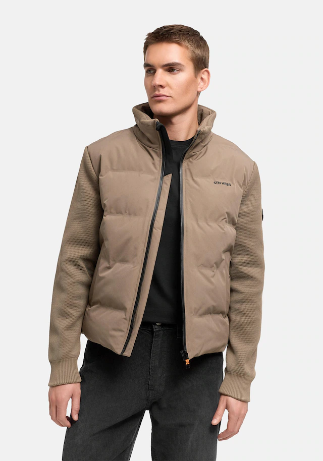 Stone Harbour Outdoorjacke »Eeron XX« ohne Kapuze Warme Jacke mit Strukturstrick in Piqué-Optik