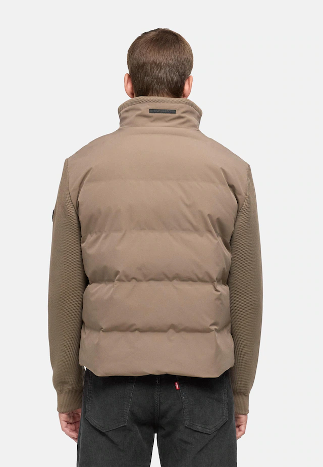 Stone Harbour Outdoorjacke »Eeron XX« ohne Kapuze Warme Jacke mit Strukturstrick in Piqué-Optik