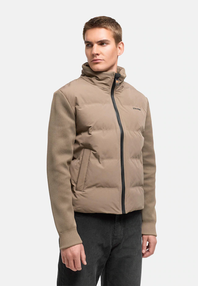 Stone Harbour Outdoorjacke »Eeron XX« ohne Kapuze Warme Jacke mit Strukturstrick in Piqué-Optik
