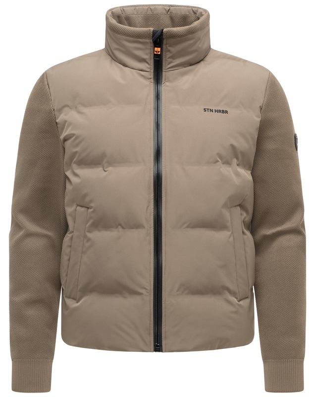 Stone Harbour Outdoorjacke »Eeron XX« ohne Kapuze Warme Jacke mit Strukturstrick in Piqué-Optik
