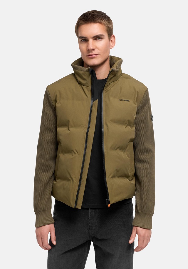 Stone Harbour Outdoorjacke »Eeron XX« ohne Kapuze Warme Jacke mit Strukturstrick in Piqué-Optik