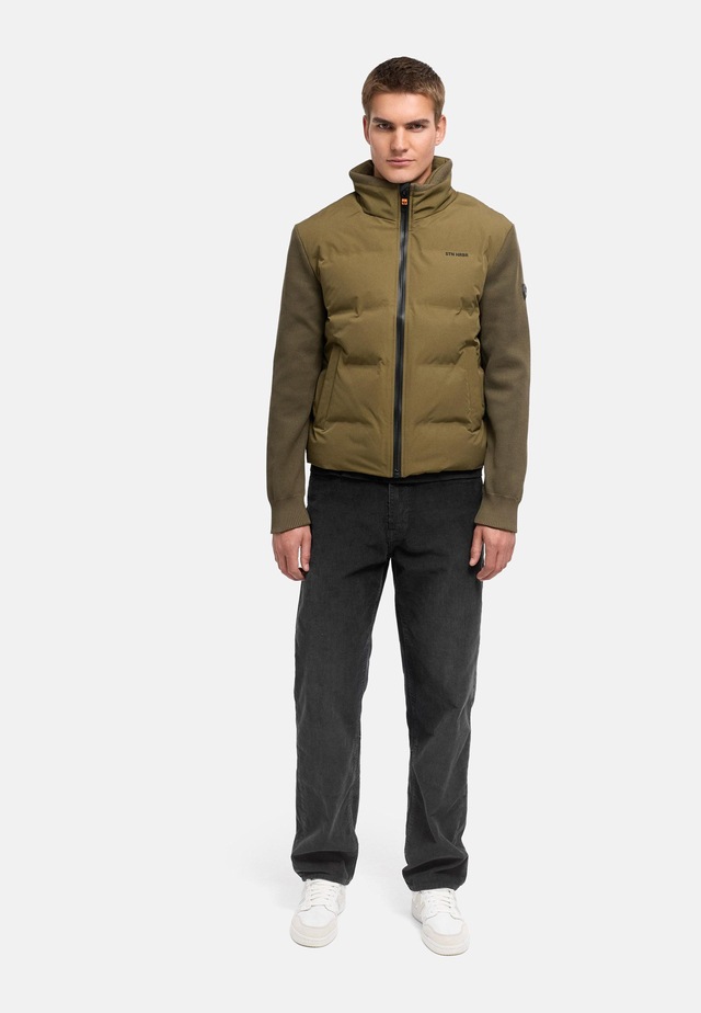 Stone Harbour Outdoorjacke »Eeron XX« ohne Kapuze Warme Jacke mit Strukturstrick in Piqué-Optik