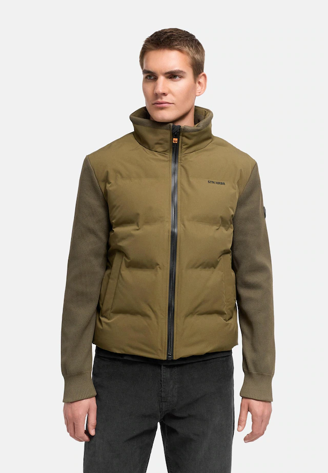 Stone Harbour Outdoorjacke »Eeron XX« ohne Kapuze Warme Jacke mit Strukturstrick in Piqué-Optik